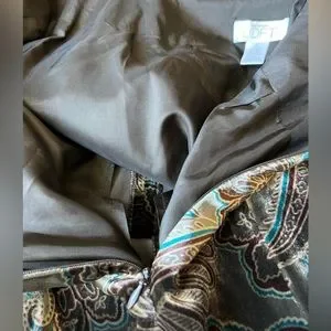 Jupe En Velours Fleuri Ann Taylor Loft - Taille L, Bleu Foncé, Longueur Genou, Neuve Avec étiquettes